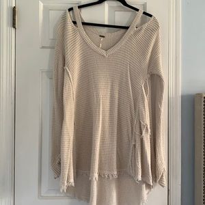Free people peep shoulder sweater